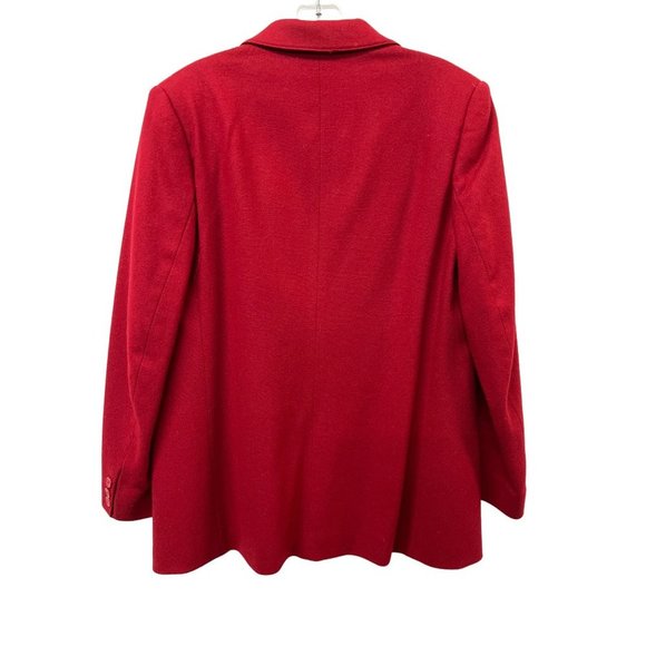 Koret Career Red Suit Merino Wool Jacket Skirt Professional Elegant Powerful in - Picture 3 of 16